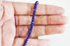 Perles toupies bleu, perles bijoux, perle cristal bleu,bleu marine,Perle verre facette,création bijou, fil de 135,4x3mm,G2720