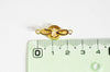 fermoir à clipser anneaux laiton doré 18k strass, grand fermoir qualité, fermoir doré, fermoir luxe,fabrication bijoux, l'unité,25.5mm,G2996