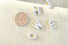 Pendentif argenté lettre cristal blanc,pendentif coeur, pendentif initale, sans nickel,lettre initiale prenom,15.5mm G4618