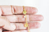 Chaine dorée 18 carats pièces de monnaie zircon, fournitures créatives, chaine doree fantaisie pour création bijoux, 1 metre,1.5mm,G3176