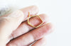 créoles géométrique acier doré, bijoux doré,création bijoux, boucles losange,sans nickel,la paire,boucles acier, 16mm, la paire,G2325-Gingerlily Perles