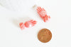 perle main bambou de mer rose,perle imitation corail pour fabrication bijoux en bambou de mer naturel,les 2 perles,26.5mm G3854
