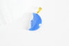 Pendentif lune agate bleue support doré, pendentif pierre agate naturelle bleue,création bijoux en pierre naturelle, 23mm, l'unité,G3200