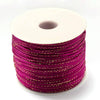 Cordon rose fuchsia or, fabrication bijoux, création bijoux,ruban mariage, scrapbooking, largeur 1.5mm, longueur 1 mètre G3760