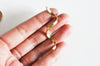 Pendentif laiton brut doré spirale, breloques laiton brut sans nickel pour creation pendentif bijoux géométrique,55mm, lot de 2 G4687
