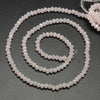 Perle toupie rose irisé,perles bijoux, perle cristal beige,perle cristal, cristal rose clair,Perle verre facette, fil de 120, 4x3mm G3523