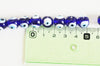 Perles rondes Mauvais Oeil bleue,perle Bijoux, perles rondes,perle verre artisanal chance pour création bijoux, 12mm,les 10,G3338