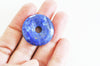 Pendentif donut lapis lazulis 30-31mm, un,pendentif bijoux pierre en lapis lazuli naturel pour la création de bijoux,l'unité,G3202