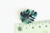 Pendentif acétate feuille monsterosa verte, création bijoux,perles plastique,connecteur feuille plastique,lot de 2, 27mm, G5067