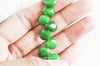 Perle goutte jadeite vert facetté,jadeite naturel,perle jadeite,perle pierre,pierre précieuse,création bijoux,12mm,lot de 5 G3810