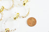 Grosse Chaine ronde écaille acrylique et aluminium doré acétate, création bijoux,chaine plastique,35mm, le mètre, G5065