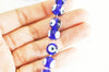 Perles rondes Mauvais Oeil bleue,perle Bijoux, perles rondes,perle verre artisanal chance pour création bijoux, 12mm,les 10,G3338