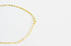 Bracelet chaine dorée forçat 16K 0.5microns,création bijoux bracelet chaine doree,1.8mm, chaine complète avec fermoir,17cm, l'unité G5340-Gingerlily Perles