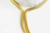 Chaine serpent laiton doré 16K 1 micron,une magnifique chaine création bijoux sans nickel, 6mm, 50 centimetres G4282