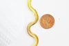 Chaine serpent laiton doré 16K 1 micron,une magnifique chaine création bijoux sans nickel, 6mm, 50 centimetres G4282
