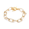 Bracelet maille trombone aluminium doré un bracelet doré à gros maillons pour création de bijoux,18.3cm G5286-Gingerlily Perles