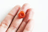 Pendentif donut cornaline naturelle pour création de bijou en pierre, pendentif pierre cercle,14mm,lot de 2,G3413