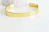 Bracelet réglable jonc lisse acier doré,bracelet doré,création bijoux,jonc acier inoxydable sans nickel, bracelet acier doré,50x63mm G4912-Gingerlily Perles