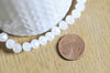Perles toupies blanc, perles bijoux, perle cristal,Perle verre facette,création bijoux, fil de 65 perles,8x6mm,G3386