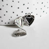 Pendentif locket cœur medaillon laiton argenté, médaillon Vintage, création collier, fournitures 15.6mm, lot de 2, G3341