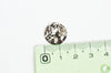 pendentif rond martelé laiton argenté platine véritable, pendentif géométrique texturé création bijoux or blanc, lot de 2, 15mm G4620