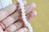 Perles toupies blanc, perles bijoux, perle cristal,Perle verre facette,création bijoux, fil de 65 perles,8x6mm,G3386