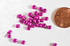 grosses perles rocaille rose fuchsia nacré,perles rocaille rose opaque, création bijoux,perles verre, lot 10g, diamètre 4mm G3737