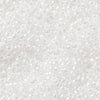 Perles rocailles Miyuki blanc nacré, Perles de rocaille japonaise White Lined Crystal ,perle rocaille perlage,15/0, 1.5mm, Sachet 10gG3954