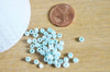 grosses perles rocaille vert nacré,fournitures pour bijoux, perles rocaille vertes, vert opaque, lot 10g, diamètre 4mm G3815