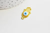 Breloque main fatma oeil laiton doré 18k,sans nickel,création bijoux,pendentif religion, Pendentif zircon,20.5mm G3511