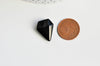 Pendentif diamant obsidienne, fournitures créatives, pendentif pierre, obsidienne naturelle,création bijoux, pierre naturelle, 29mm G3546