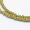 Perles toupies vert kaki, perles bijoux, perle cristal vert, fourniture créative,Perle verre facette, création bijoux, fil de 150, 3mm G3727