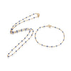 Bracelet ou collier acier doré 14k résine bleu marine,fourniture créative,chaine doree, bracelet chaîne fine,1.5mm,20.5cm, l'unité G3603-Gingerlily Perles