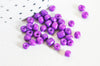 grosses perles rocaille violet, fournitures bijoux, perles rocaille violet opaque, perles verre, création bijoux,lot 10g, 4mm G3736