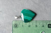 Pendentif coeur agate verte acier argenté, pendentif pierre agate naturelle verte,création bijoux en pierre naturelle, 23mm, l'unité G3991