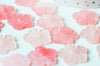 Pendentif acétate fleur rose paillettes, création bijoux,perles plastique,bijou fleur plastique,lot de 5, 20mm G4013