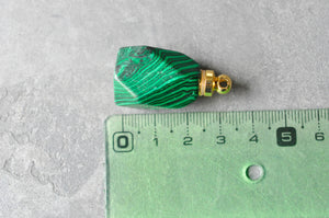 Pendentif bouteille parfum pierre, pendentif pierre naturelle,pendentif collier pierre,33mm,l'unité G3929