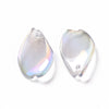 Pendentif verre transparent irisé goutte,pendentif verre pour création bijoux, 16mm,lot de 10 G4145
