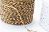 Cordon nylon métallique multicolore, fabrication bijoux bijoux,scrapbooking, largeur 1mm, longueur 1 mètre G4183