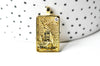 Pendentif carte Le bateleur en laiton doré zircon,Pendentif doré carte de tarot,30mm l'unité G4401