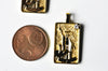 Pendentif carte Le bateleur en laiton doré zircon,Pendentif doré carte de tarot,30mm l'unité