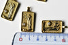 Pendentif carte l'hermite IX en laiton zircon,Arcane majeur, Pendentif doré carte de tarot divinatoire,30mm, l'unité G4397