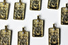 Pendentif carte l'amoureux VI en laiton zircon,Arcane majeur, Pendentif doré carte de tarot divinatoire,30mm, l'unité G4395