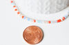 Perle abacus cristal multicolore opaque orange 3x2.5mm, perles bijoux, perle abacus, perle cristal,Perles verre , le fil de 43cm G4426