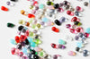 Perles cristal goutte MULTICOLORE, cristal tchèque, perles goutte, perle création bijoux,6.5x4.5mm,lot de 50, G4187