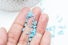 perles rocaille verre rectangle bleu clair opaque, perle carré création bracelet, perle tila, 2mm,2 trous, Les 50 (1.2 Gr) G4602