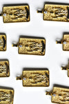 Pendentif carte le pape V en laiton zircon,Arcane majeur, Pendentif doré carte de tarot divinatoire,30mm, l'unité G4398