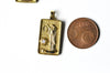Pendentif carte l'hermite IX en laiton zircon,Arcane majeur, Pendentif doré carte de tarot divinatoire,30mm, l'unité G4397