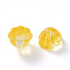 Perles fleur verre jaune, perles verre tchèque, perles fleur, verre jaune, creation bijou,11mm, lot 10 perles G4427