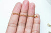 Chaine extension acier doré avec fermoir, acier doré inoxydable sans nickel,création bijoux,65.5mm,lot de 5 G4626